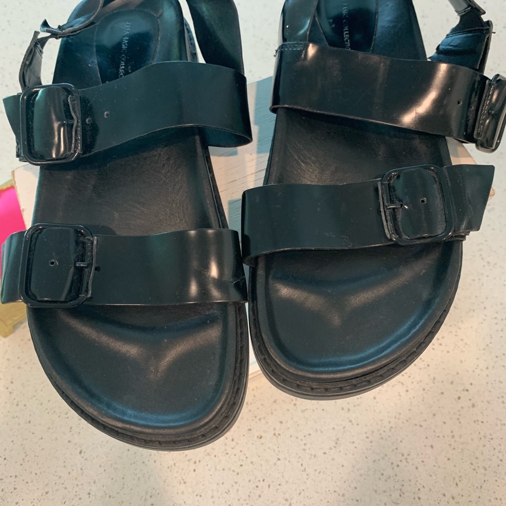 Zara Patent Sandals